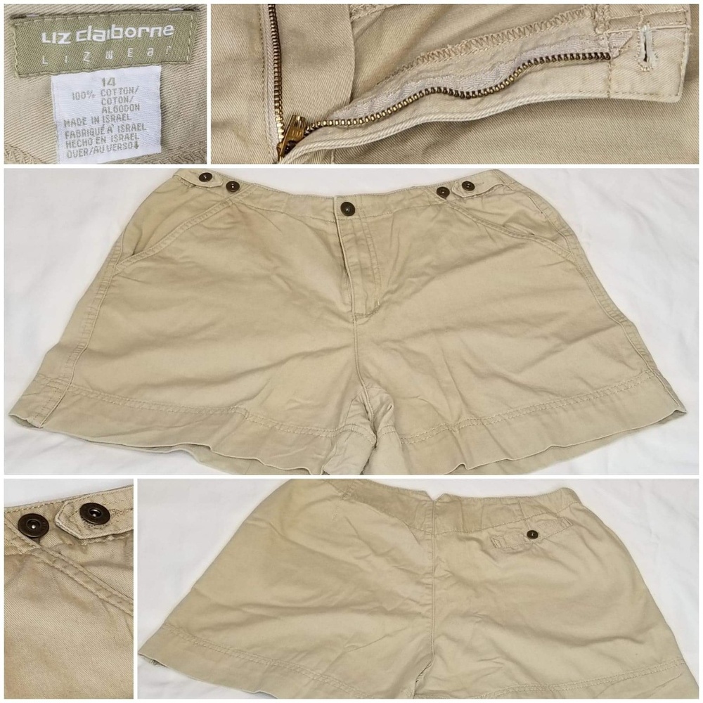 Liz Claiborne Lizwear Tan Shorts Size 14